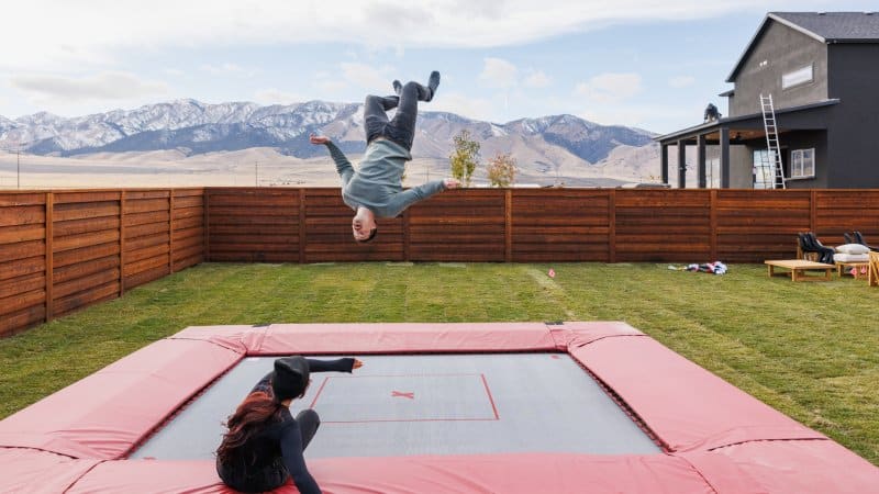 Rock the Block episode still showing backyard makeover